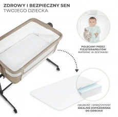 Приставне ліжечко-люлька Kinderkraft Neste Up 2 Beige